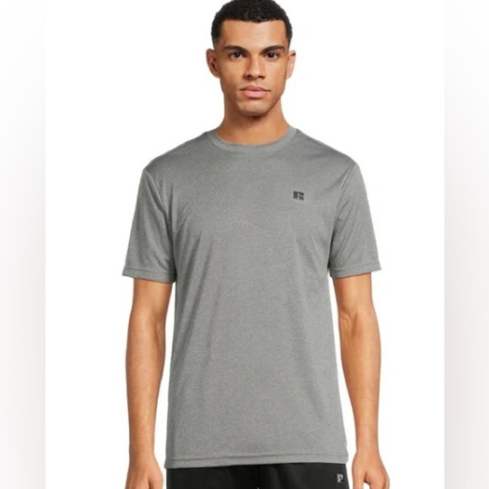 RUSSELL ATHLETIC Mens Gray Dri Power 360 Workout T-Shirt Size XL NWOT
